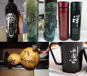 佳木斯富锦酒瓶葫芦工艺品激光雕刻机